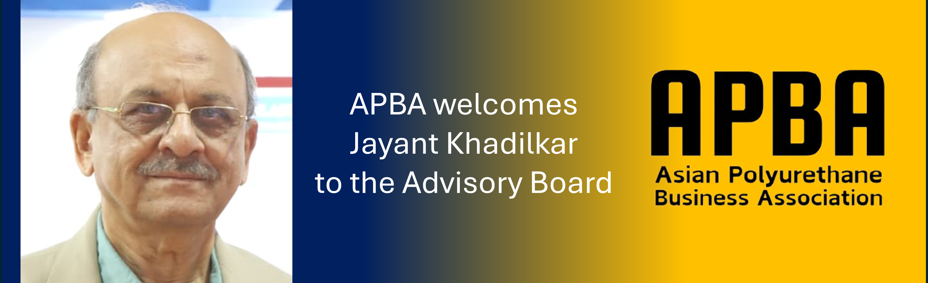 Welcome Jayant Khadilkar to the APBA Advisory Board